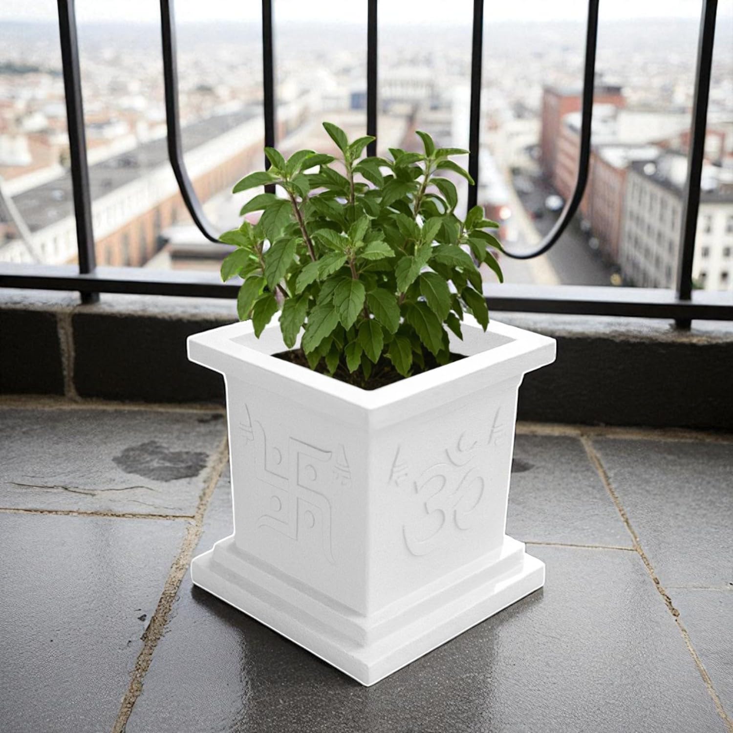Go Hooked Tulsi Pot - Traditional Indian Planter -10