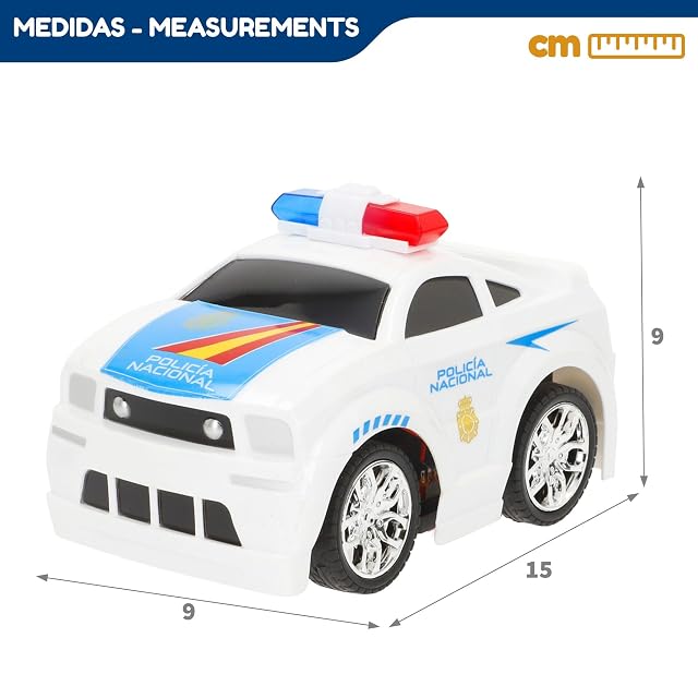 Foto 4 de 7 de ColorBaby 41303 Speed & Go Coche teledirigido Policía Nacional, Radiocontrol niño, Mando 27 MHz, Escala 1/24