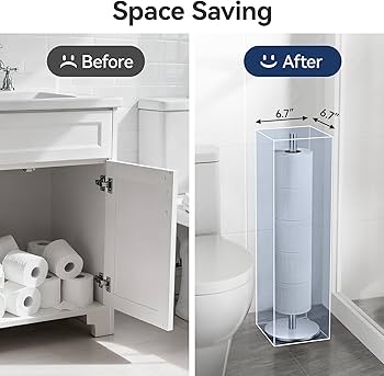 Amazon.com: Brushed Nickel Toilet Paper Holder Stand for Spare