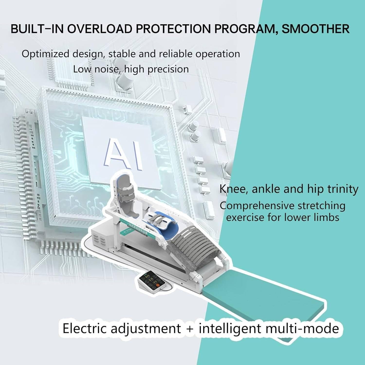 Masajeador Eléctrico De Rodillas, Máquina CPM, Ajustable A 140°, Equipo De Rehabilitación For Tobillo, Cadera Y Piernas, Fisioterapia.