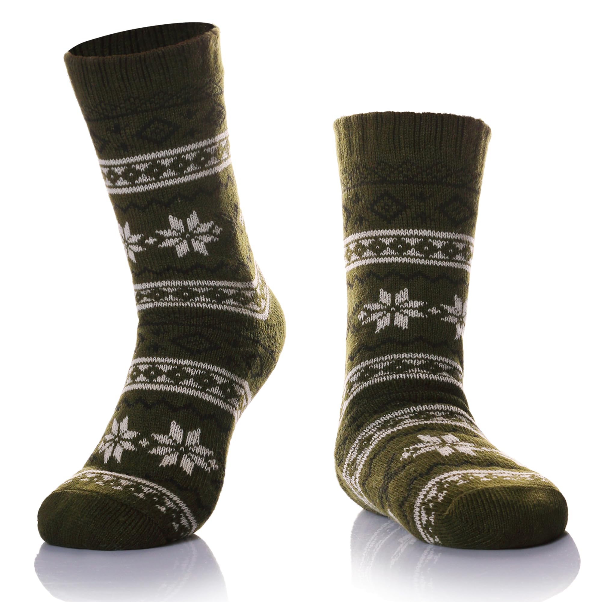 SEEYAN Mens Slipper Socks Fuzzy Winter Fleece Lined Warm Cozy Warm Cozy Cabin Home Stockings