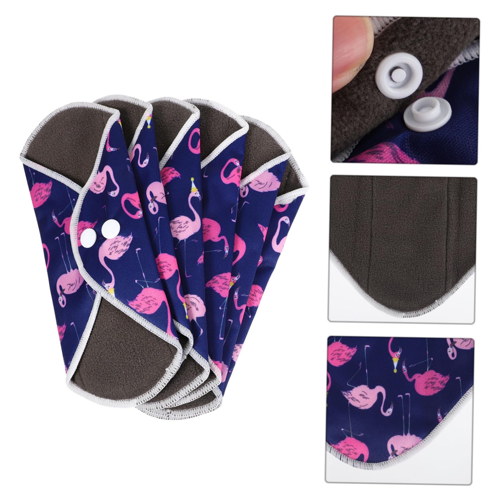 FOMIYES 3 Set Di Assorbenti Mestruali Lavabili Al Carbone Con Grazioso Beauty Case Da Viaggio
