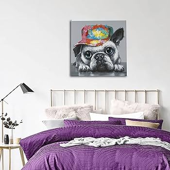 【LOVE】フレンチブルドッグ　犬　ポップアート　キャンバスF6号　アクリル画 LOVE】フレンチブルドッグ 犬 ポップアート キャンバスF6号