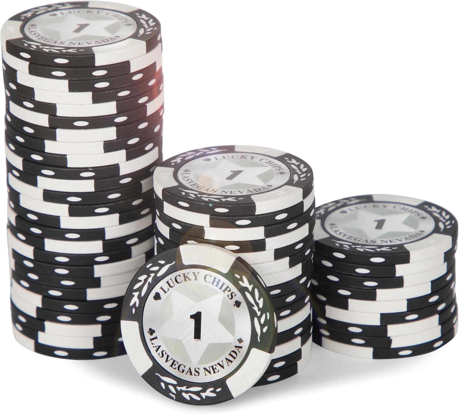 ORIENGEAR Professional Clay Poker Chips, 50 Pcs 14 Grams