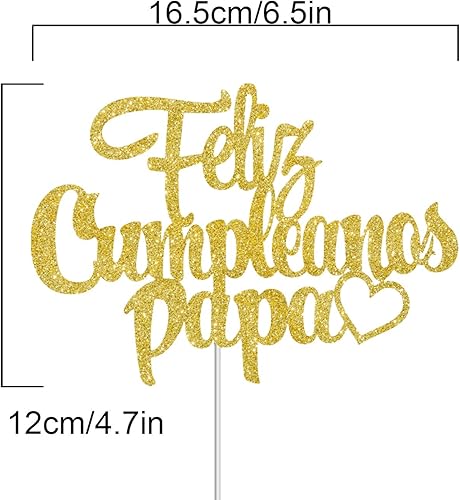 Miniatura 2 de Feliz Cumpleanos Papa Cake Topper, feliz día del padre, suministros de fiesta de cumpleaños de papá decoración