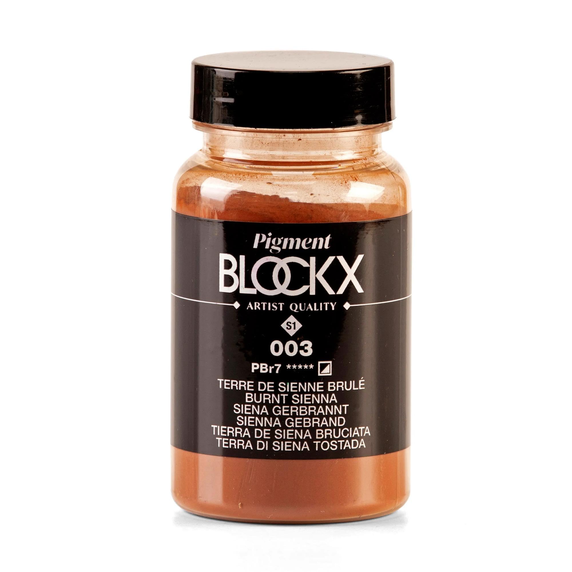 Blockx - 51003BXC - Pigment poudre - Terre de Sienne brulé - PBr7 - Pot
