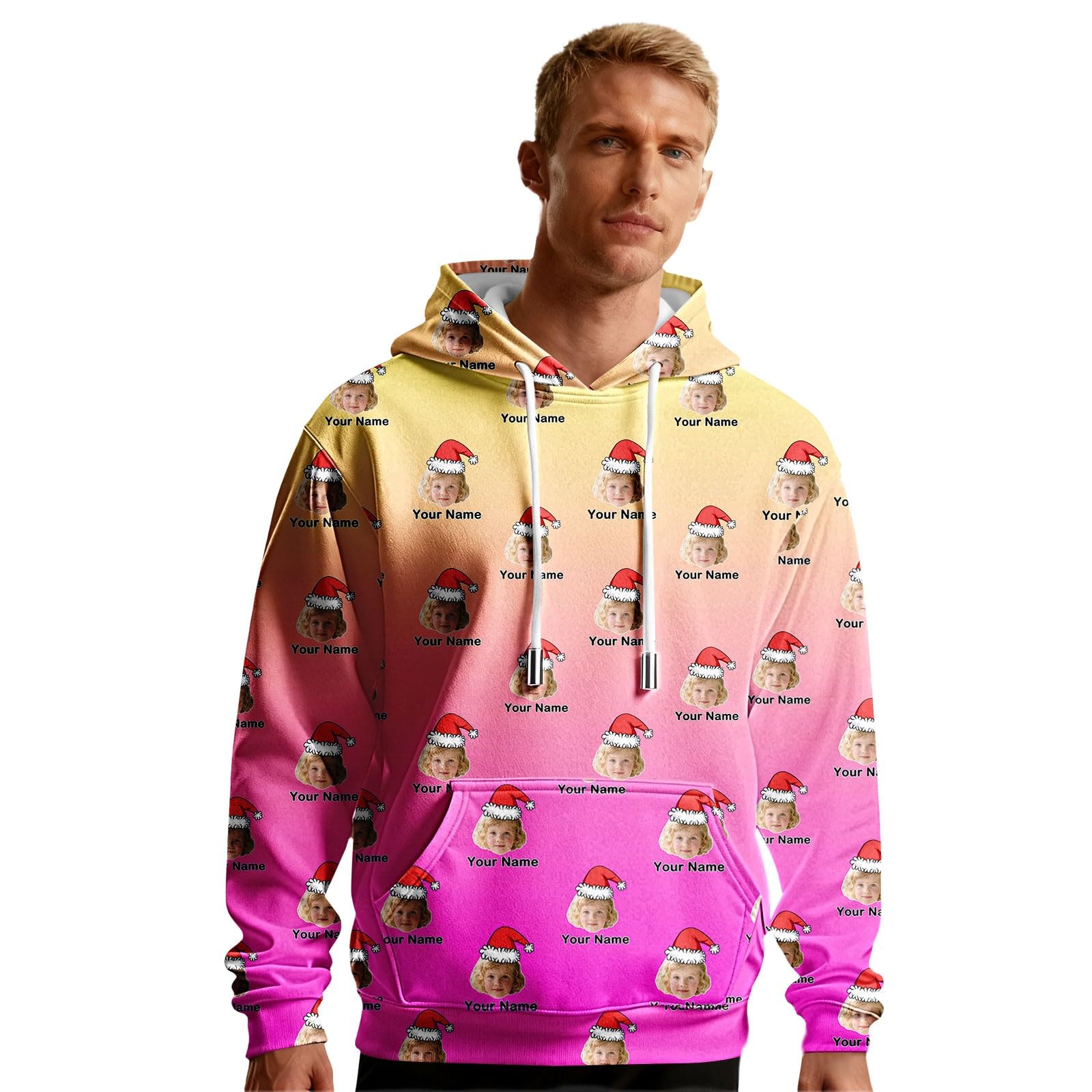 Sudadera Original Hombre Negra con Capucha Personalizada, Diseño Divertido De Navidad Chaquetones Invierno (Red, XXL) Chaqueta Verano Ropa Casual Sin Mangas Proteccion Solar para Camisa
