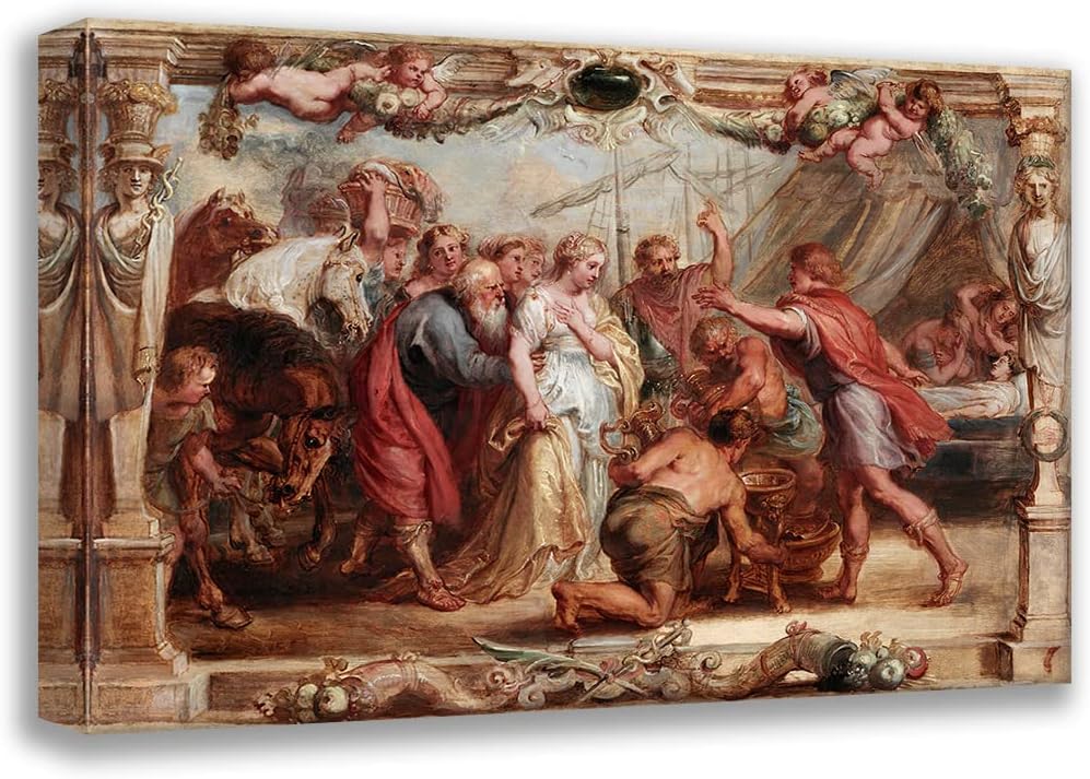 ArtDirect Briseis Given Back to Achilles (Between 1630 and 1631) 48x32 UnFramed Museum Art Print Poster Ready for Framing by Peter Paul Rubens (Flemish, 1577-1640)