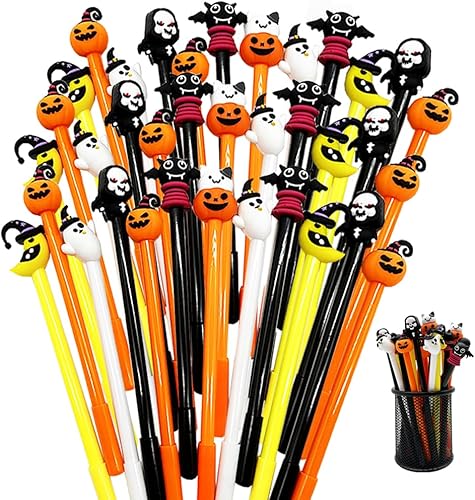 30 bolígrafos de Halloween a granel, bolígrafo de tinta de Halloween, calabaza, fantasma, murciélago, bolígrafos para suministros de fiesta, disponible en Yaxa Peru