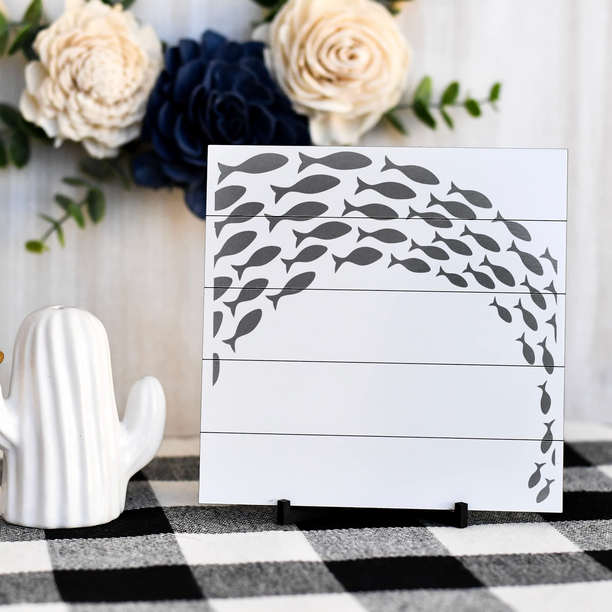 Amazon.com: School of Fish Stencil - Maritime Fish School Decor