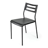 Humble Crew Desk Chair no Wheels&comma; Black&comma; 16"W x 19"D x 30"H&comma; 200 lbs Max - Lightweight Plastic Chair for Small Spaces - Premium Stackable Minimalist Chair for Office&comma; Dorm&comma; Bedroom&comma; Dining&comma; and More