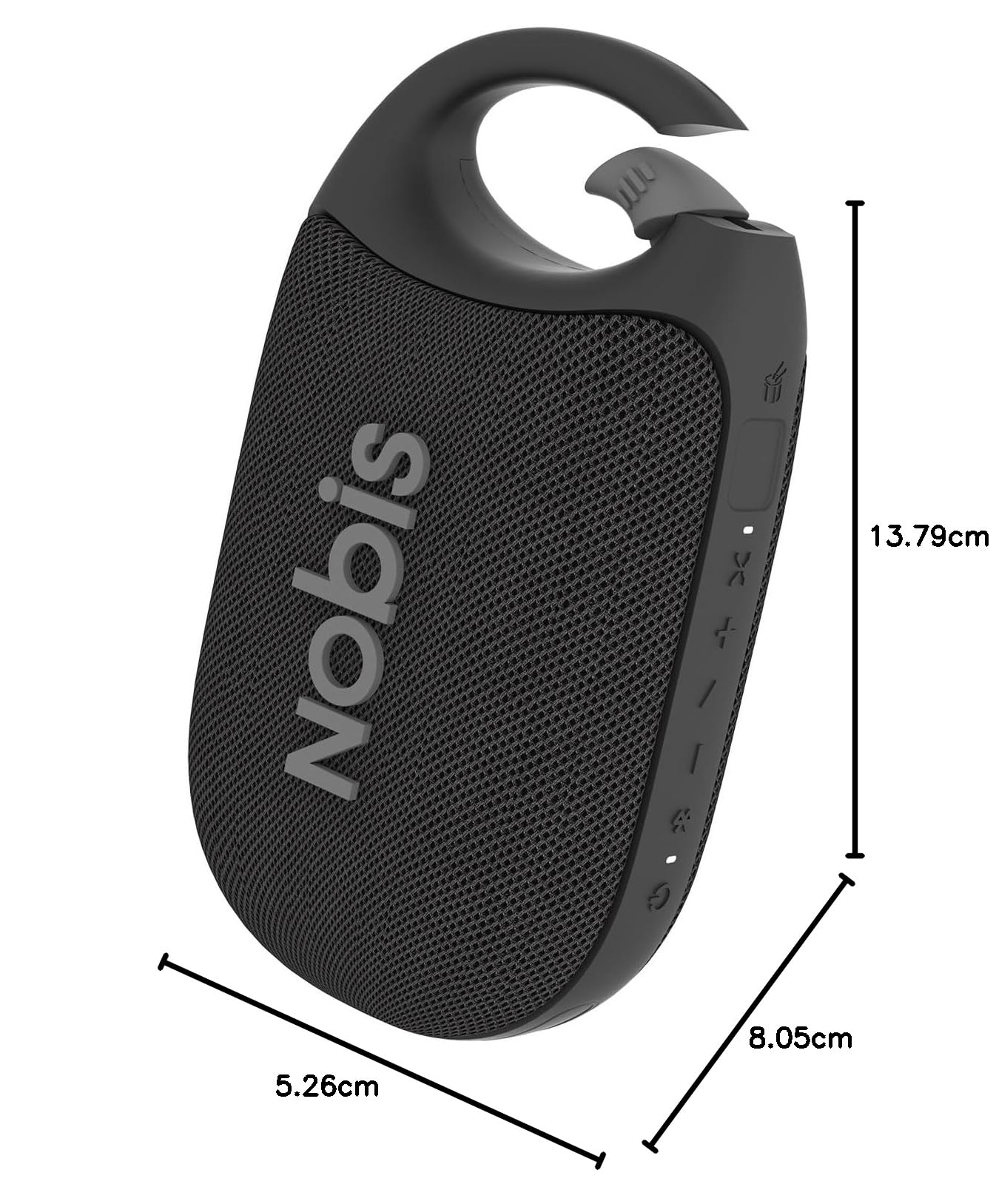 NOBIS Clip N1 Altavoz Portátil IP68 Resistente | Bluetooth 5.3, 24h de autonomía, impermeable y resistente al polvo – perfecto para ducha, piscina, camping y viajes