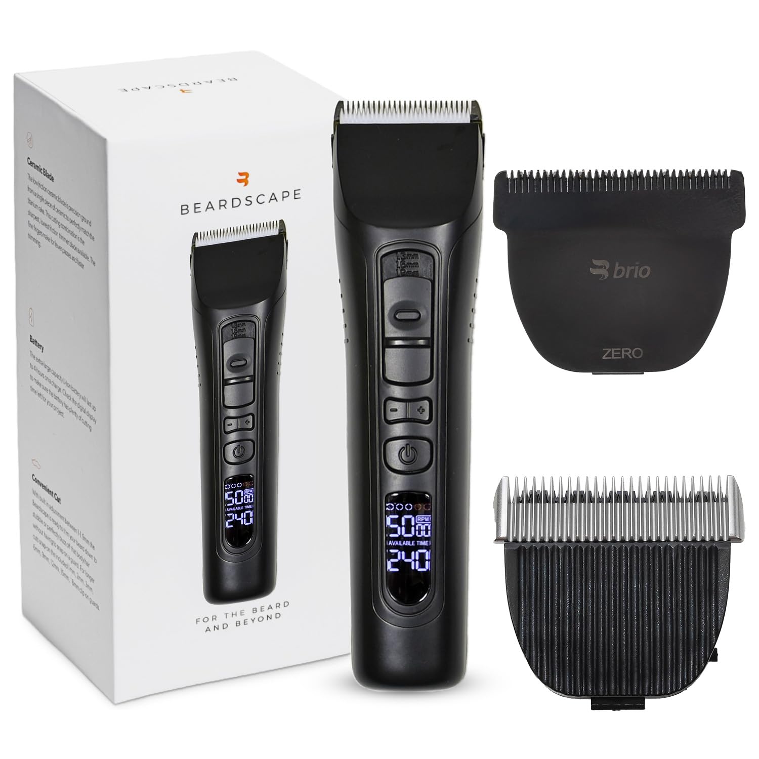 Amazon.com: Brio Beardscape V1 Black Bundled with Zero Blade