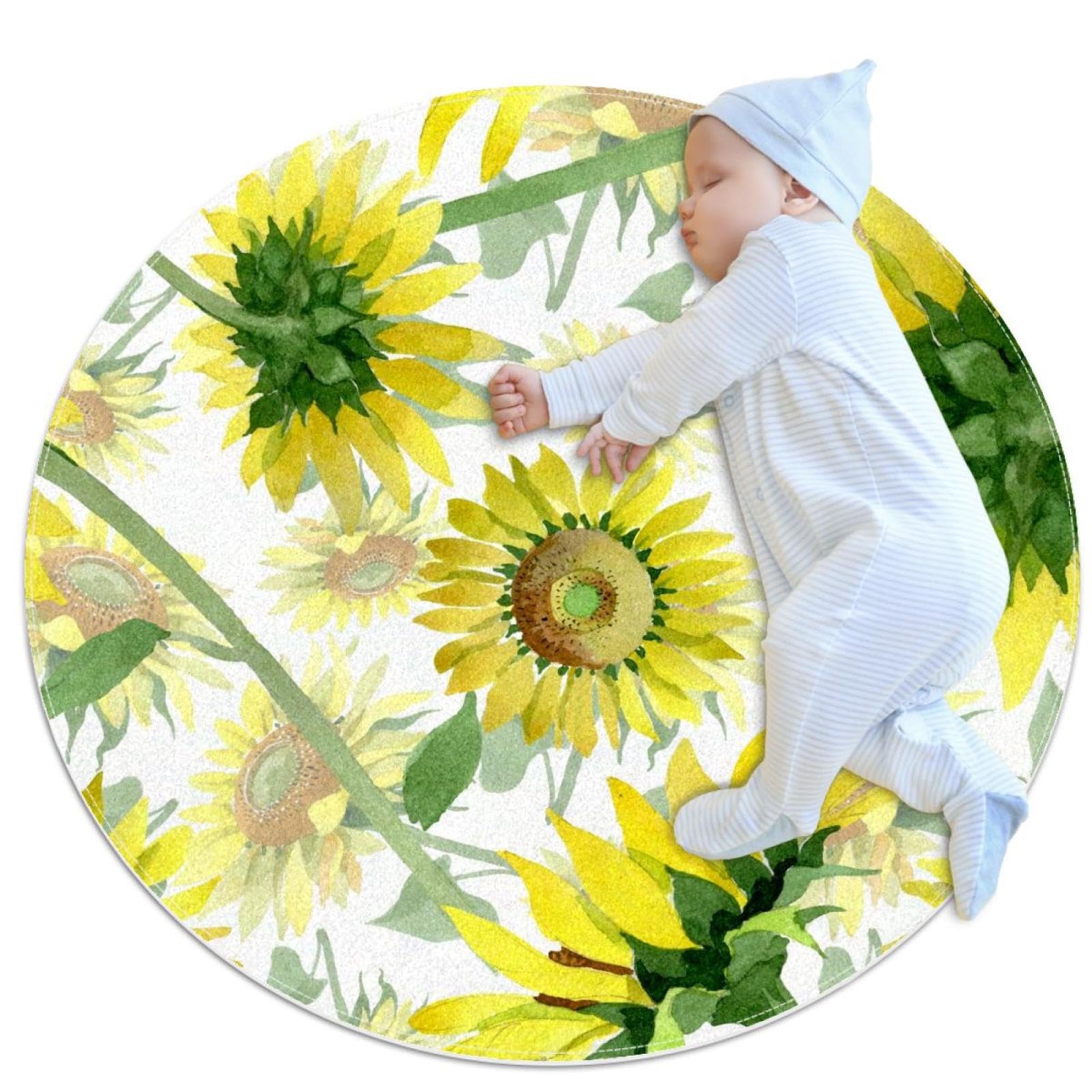 Tapis de salle de bain tournesol antidérapant et paillasson doux