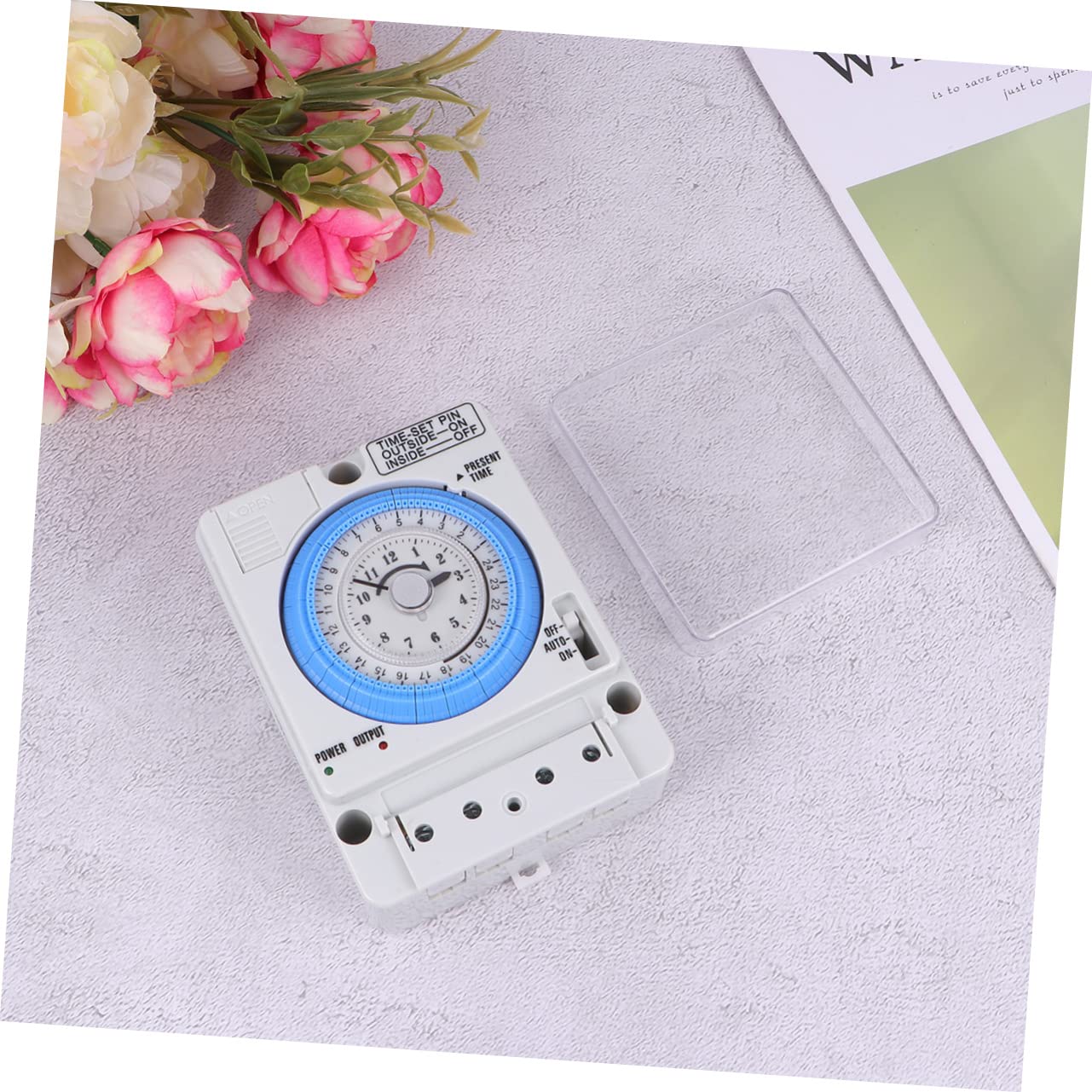 MAGICLULU Timer Meccanico da Cucina, Interruttore Temporizzato Meccanico 110-230vac 16a, Bianco, Pc, per Casa e Pancake