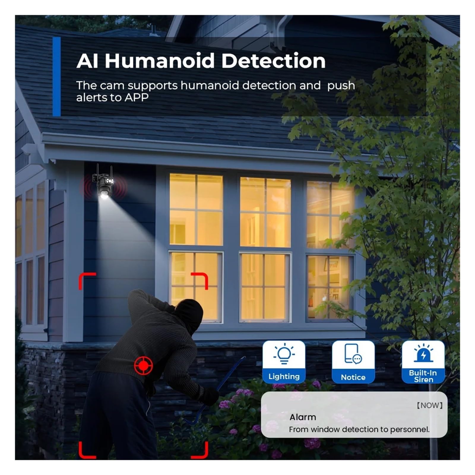 Caméra WiFi PTZ à Double Objectif 8MP 4K