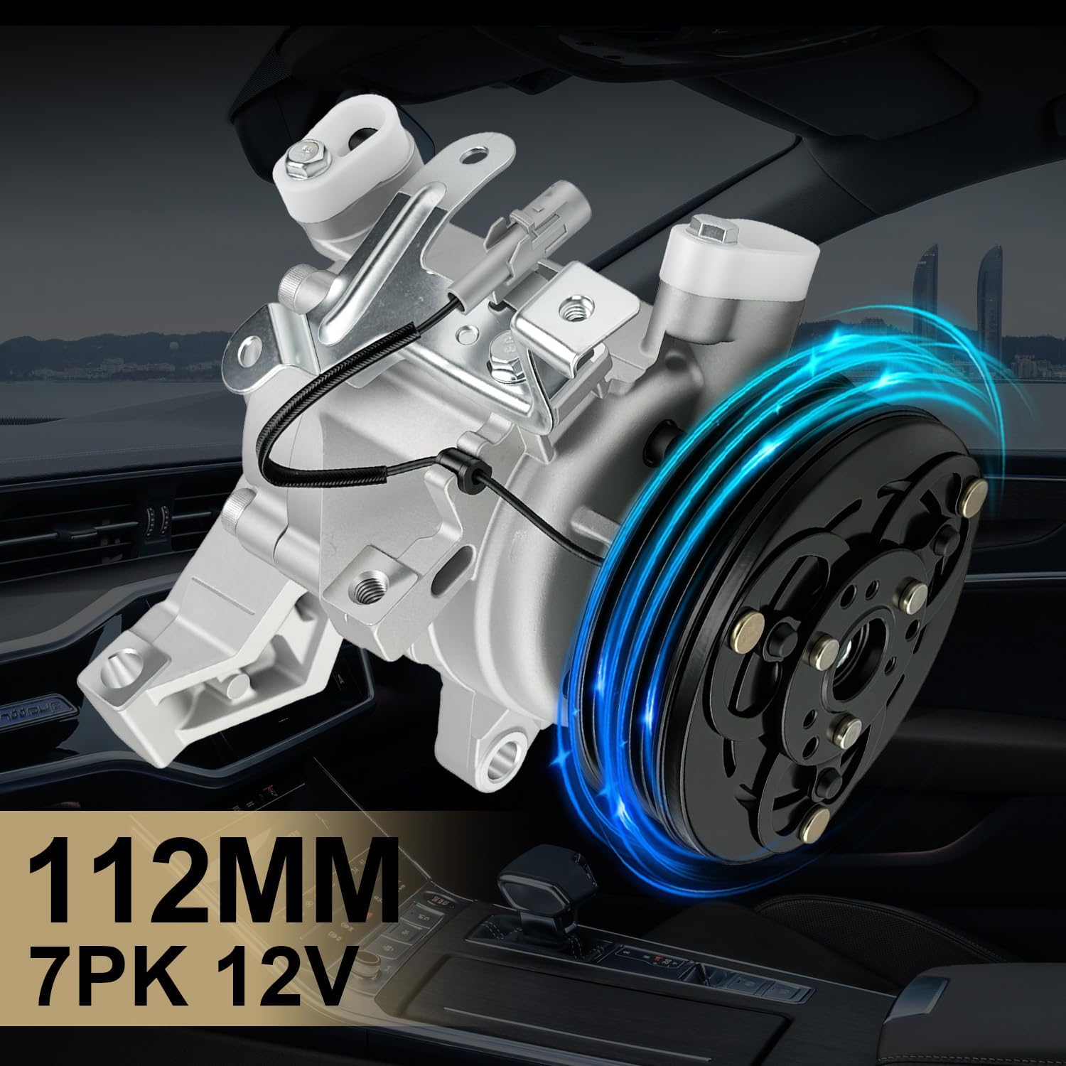 A/C Compressor with Clutch Compatible with Subaru Impreza 2012-2016 2.0L, for Forester 2014-2018, Fit for XV Crosstrek, CO 29103C, 73111FJ000, 58492, 57492, 7512979, 2022264,141502NC,CO 29103Z
