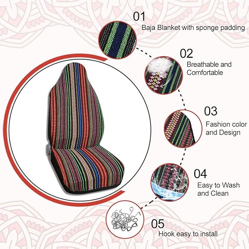 Miniatura 10 de uxcell Universal Auto Car SUV Durable Soft Baja Bucket Seat Cover 1pcs