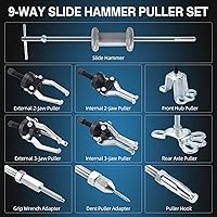 Vista 5 de 8MILELAKE 9 Way Slide Hammer Puller Axle Front Rear Wheel Bearing Dent Hub Gear Puller Remover Set