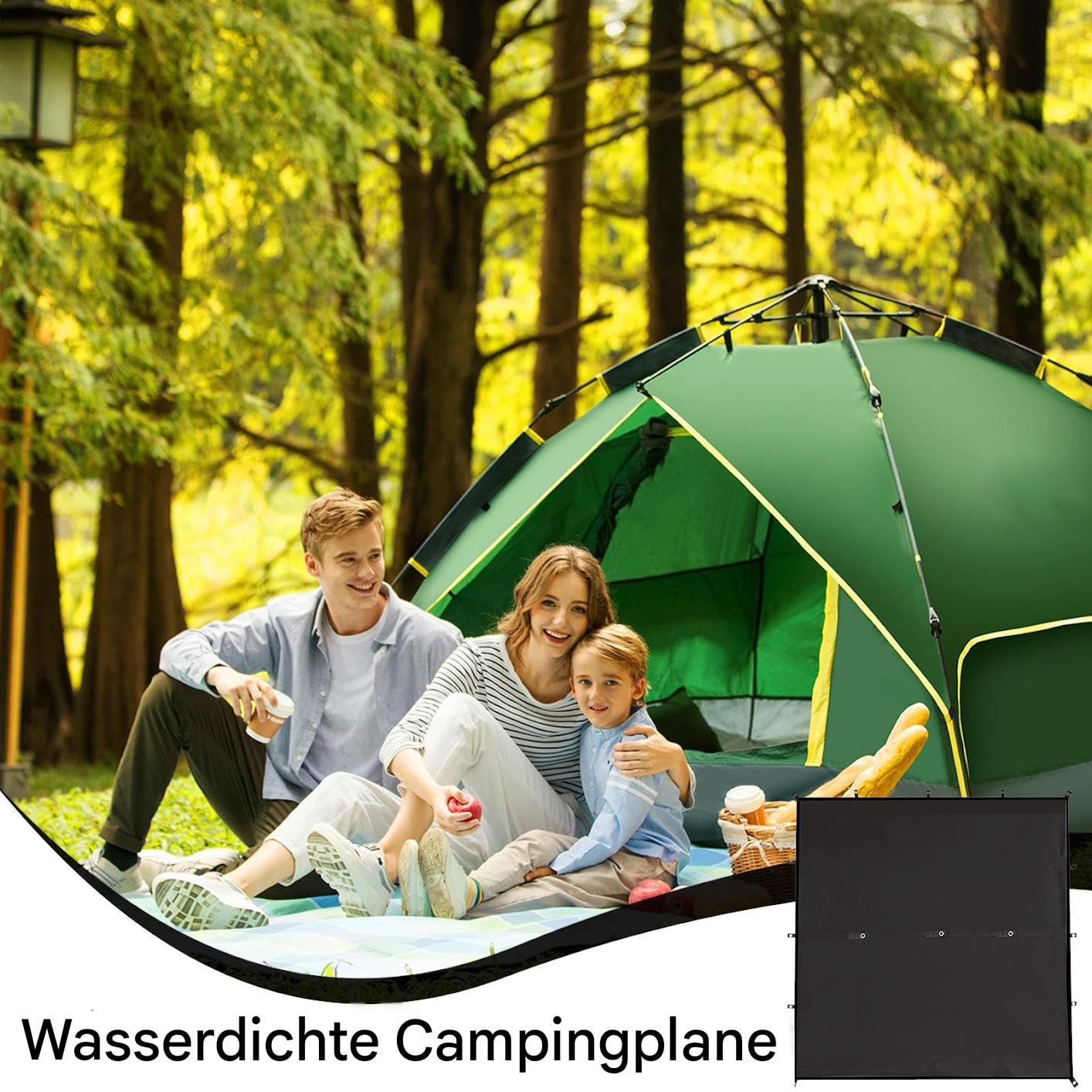 Tarp De Tente bâche, abri de pluie, équipement de survie, sac de rangement