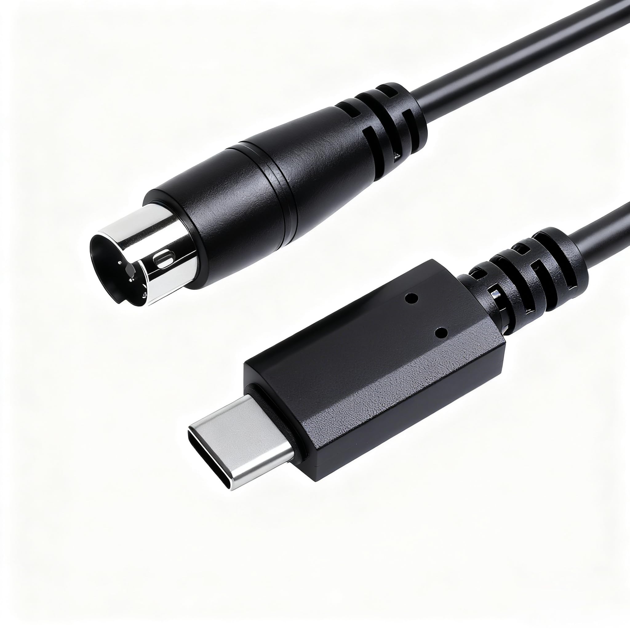 Cavo MIDI da USB-C a Mini-din 7 maschio per IK Multimedia iRig Series, HD, HD-A, tasti, I/O 25/49, MIDI 2 Pro, Pro Duo, Pro I/O Stream, Plug-and-Play, (USB-C, 1,5 m)