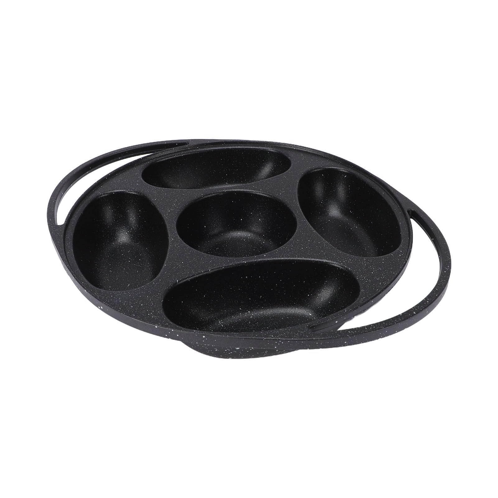 Moule à Gâteau, Mini Moule à Crêpes en Alliage d'aluminium Antiadhésif à 5 Trous avec Couvercle, Plat de Cuisson Chauffant Même pour les Desserts et les Collations