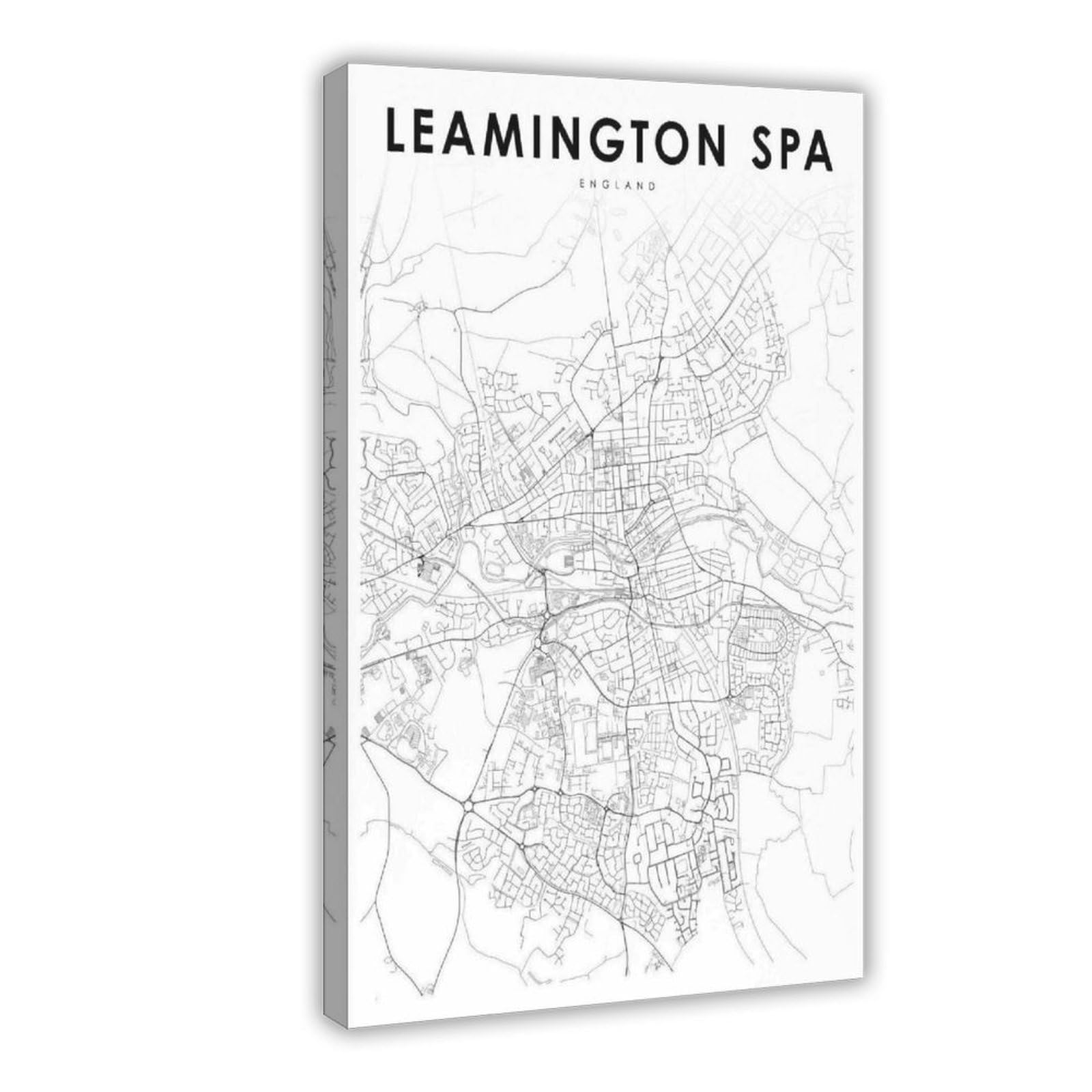QOGDAF Royal Leamington Spa England UK Map Canvas Poster Bedroom Decor Landscape Office Room Decor Gift 08x12inch(20x30cm)