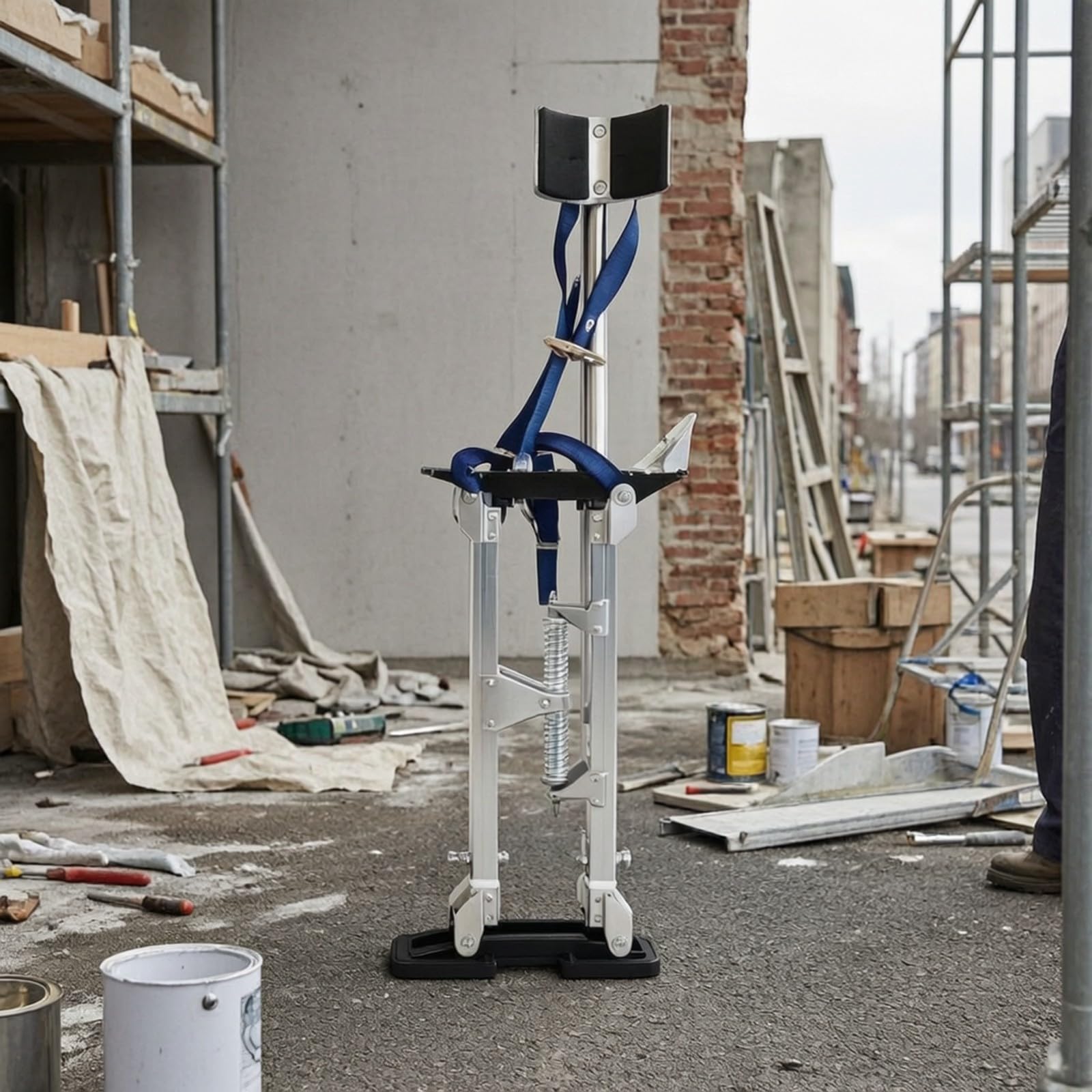 LOVIVER Échasses Réglables Robustes Léger, Échasses En Aluminium, pr Chantier, Plaquistes, Peintres, 24-40