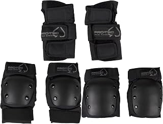 Pro-Tec Spade Junior Pad Set: Elbow, Knee & Wrist Guards for Kids Skateboarding, Biking, Scootering - Ages 8+