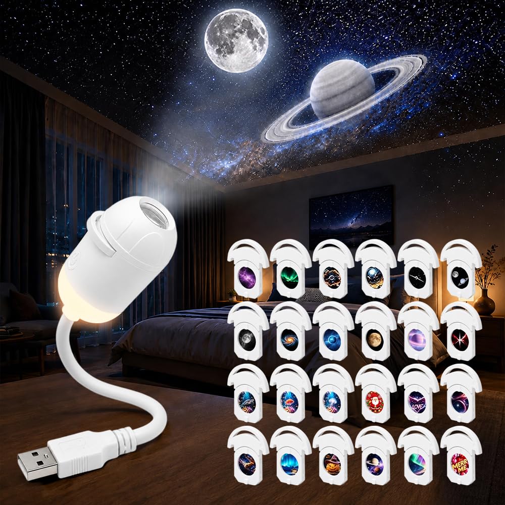 Projektor Galaxy 2 w 1, projektor gwiaździstego nieba, port USB