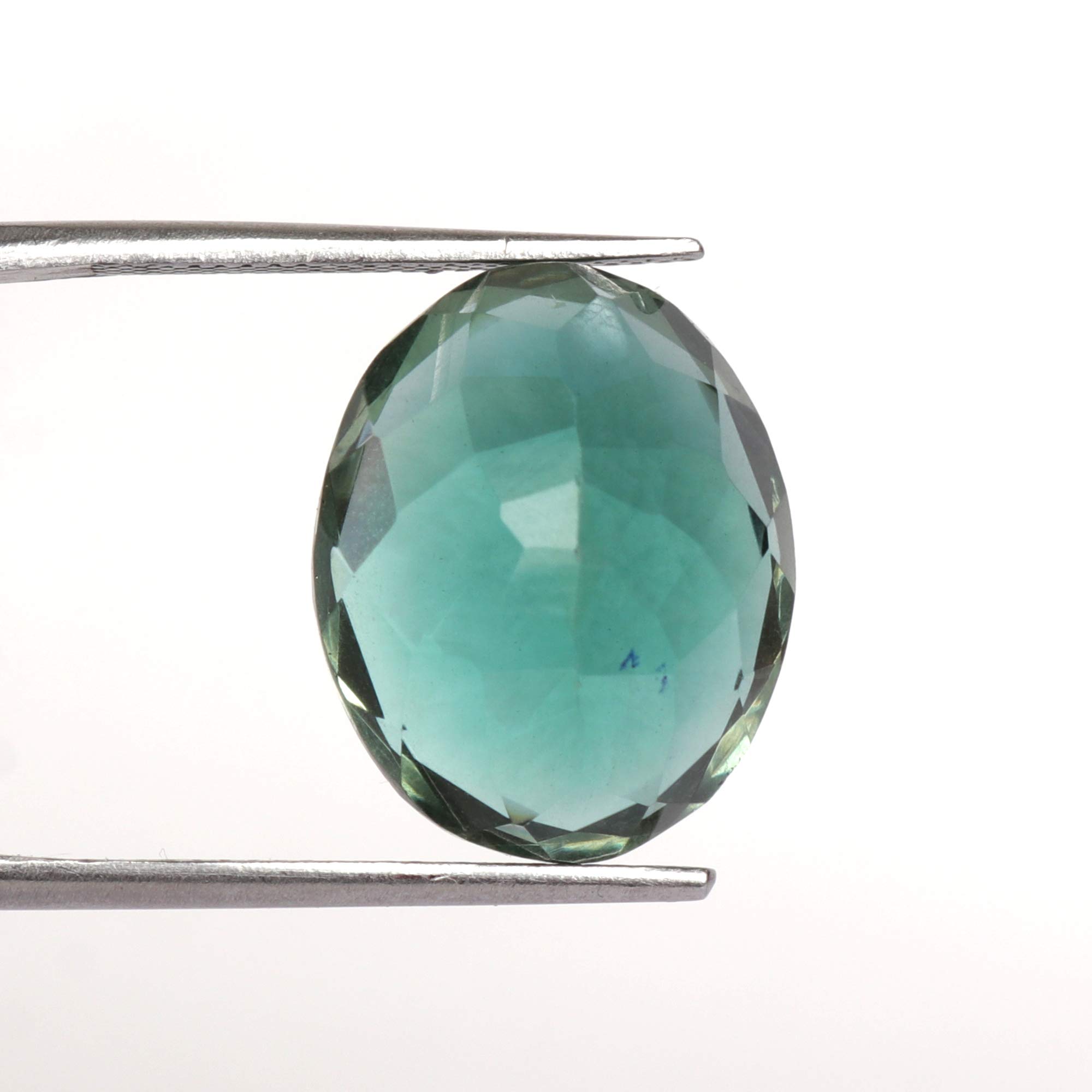 REAL-GEMS Grüner Amethyst, 49,45 Karat, oval, loser Edelstein, BB-45, Edelstein, hydrothermisch, grüner Amethyst