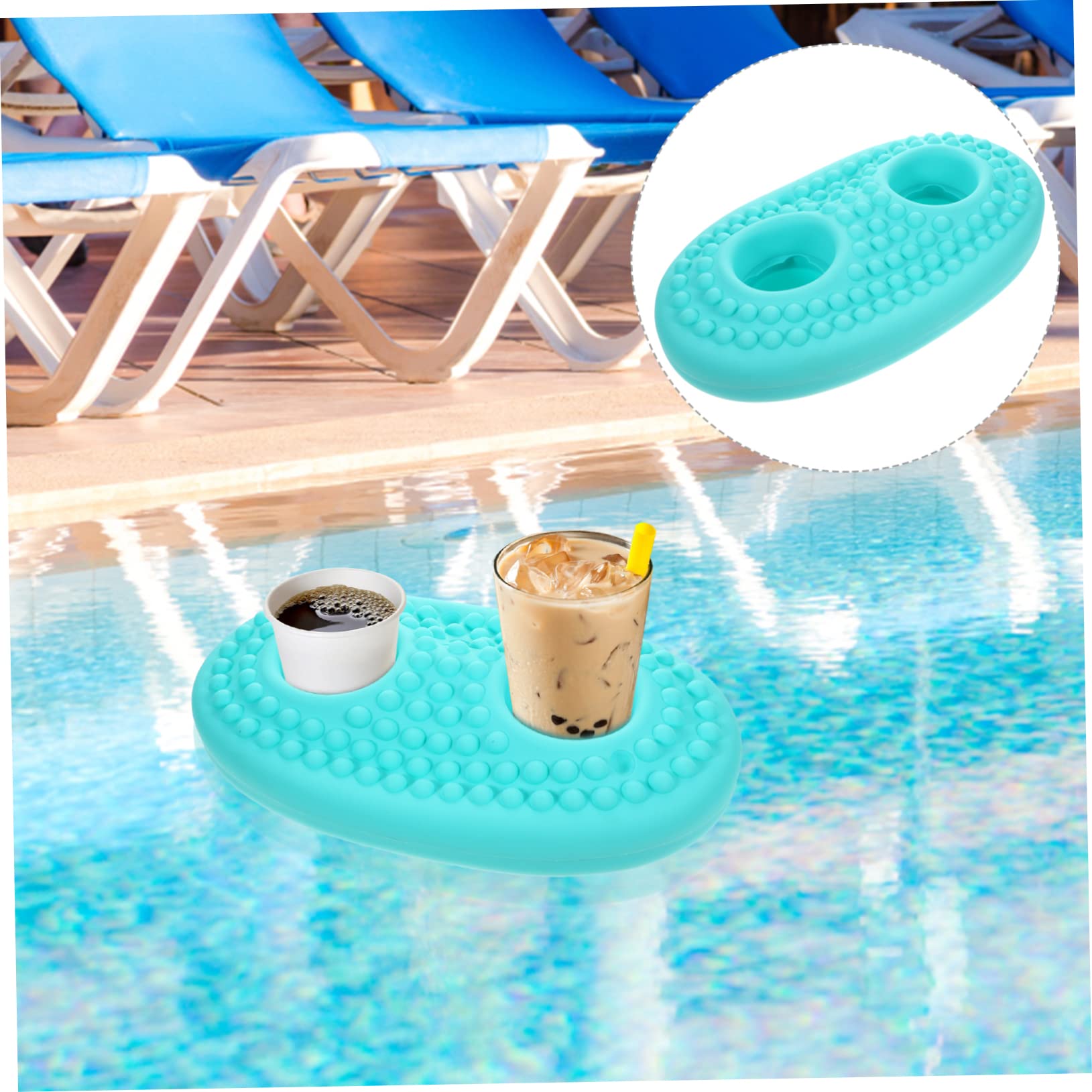 Portavasos Inflable para Piscina para Niños, Flotador de Bebida