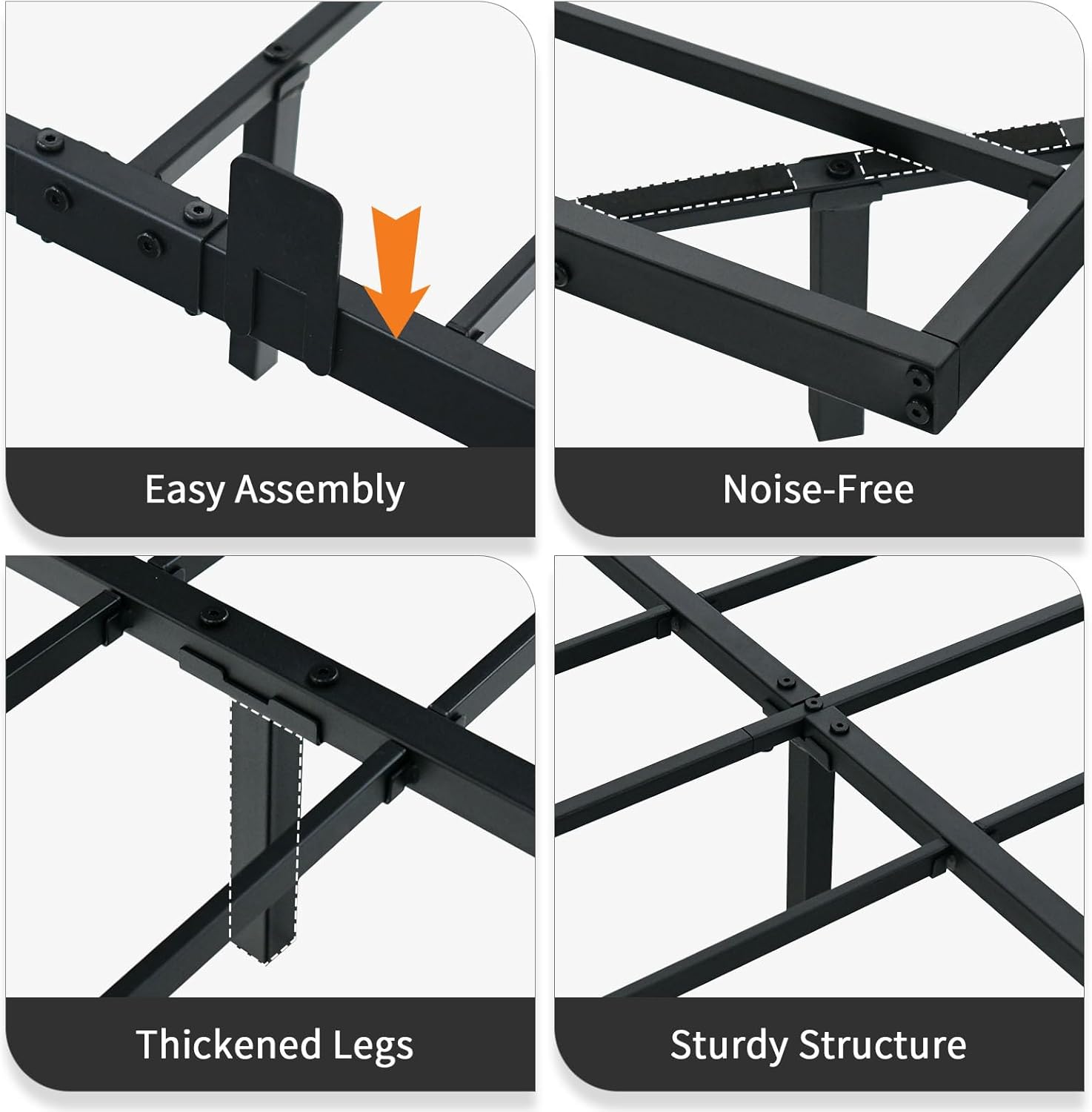 Assembly features of the bed frame