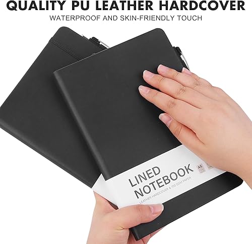 Miniatura 3 de Aodaer Juego de 30 cuadernos rayados con bolígrafos, cuadernos A5 de 100 GSM, cuaderno de tapa dura con rayas universitarias, bloc de notas de piel