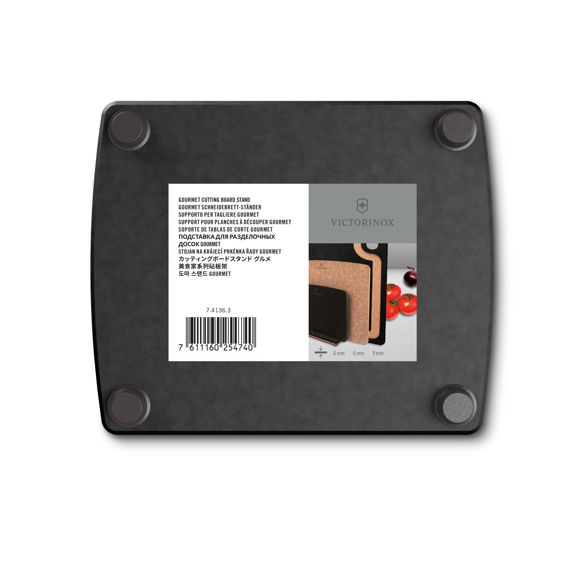 Victorinox Supporto per Tagliere da cucina, per 3 Taglieri, 12.7 x 10.2 x 1.2, Spazio di stoccaggio ridotto, Nero