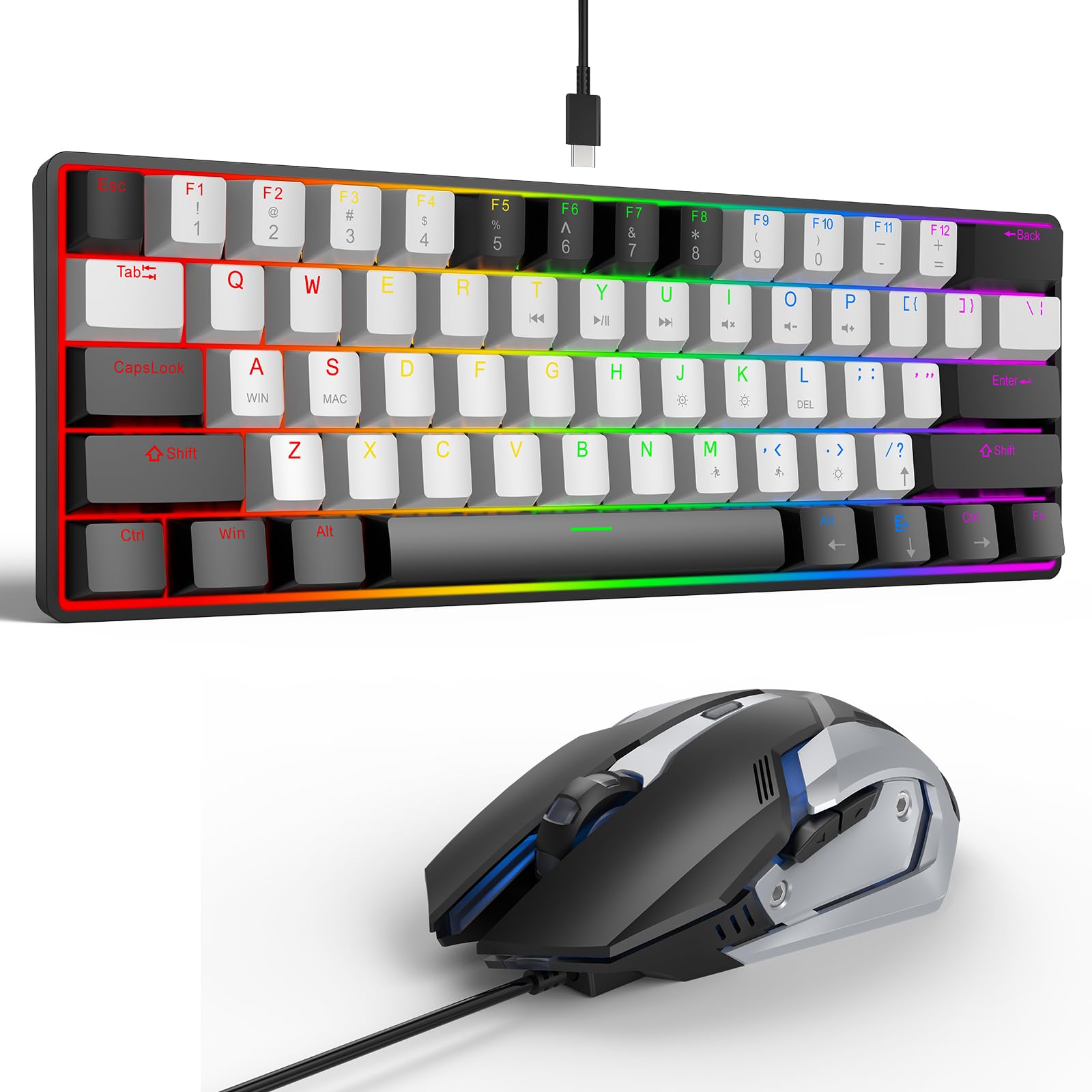 Teclado y mouse para juegos LAMA portátil al 60% para disfrutar de tus partidas en cualquier lugar 8