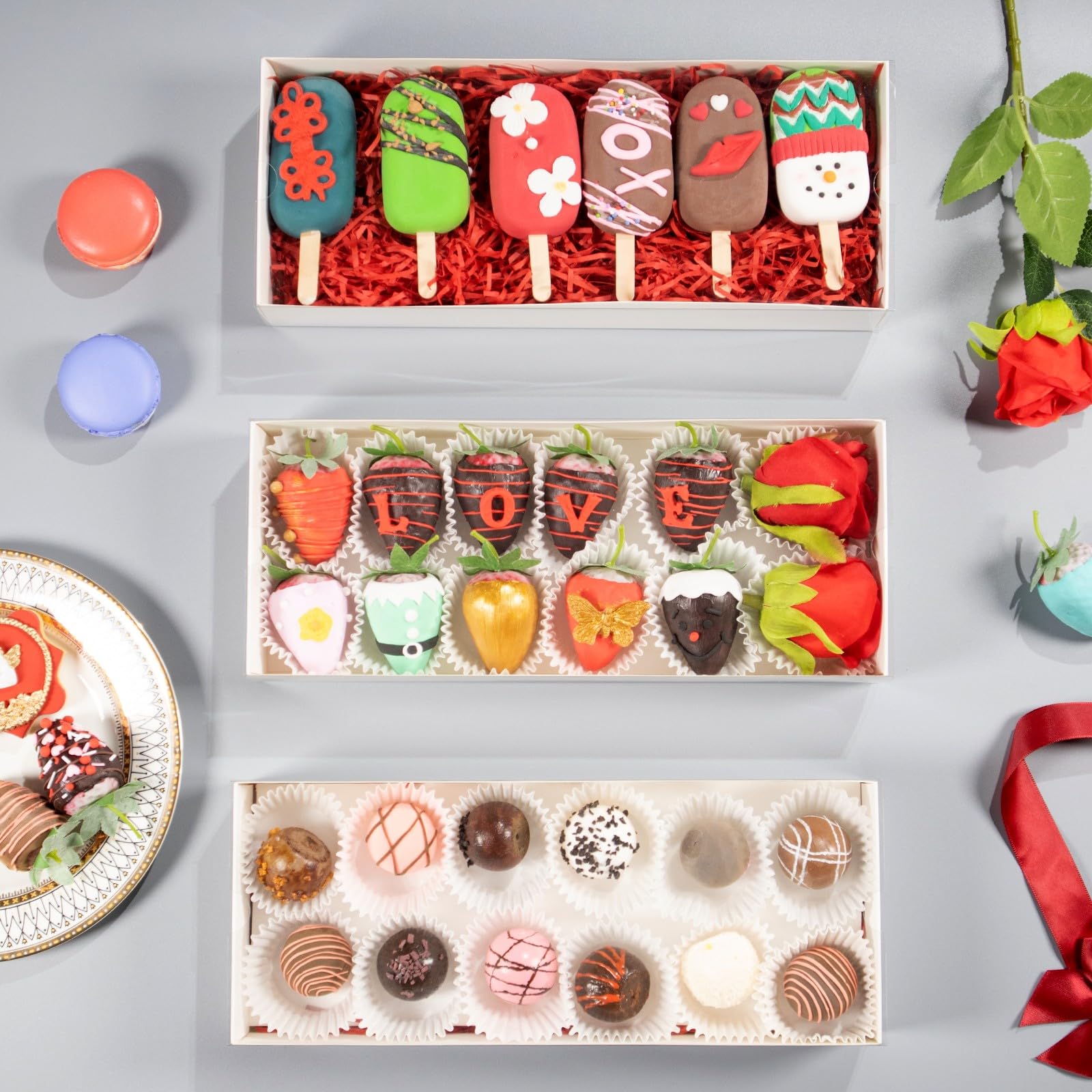 51 Transparente Bäckerei-Boxen 30,5 Cm – Für Macarons, Kekse, Pralinen & Geschenke