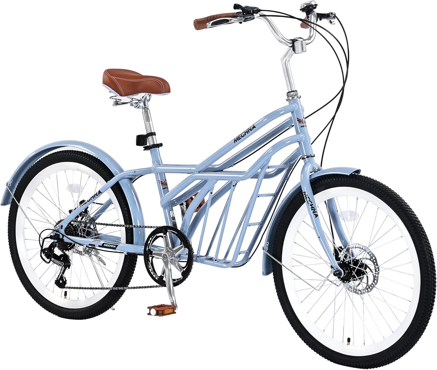24 Inch Commuter Bike for Adults - 6 Speed with Steel Frame, Road Bicycle for Adults