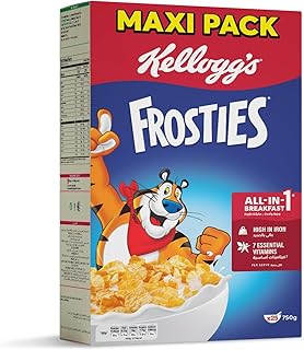 Kellogg's Frosties Cereal | 750g | Crunchy Cornflakes with Sweet Frosting | Tasty & Nourishing Breakfast| Source of Fibre| Rich in Vitamin B1