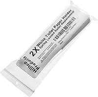 Vista 3 de Paquete de 2 varillas de repuesto de rodillo con resorte para papel higiénico blanco