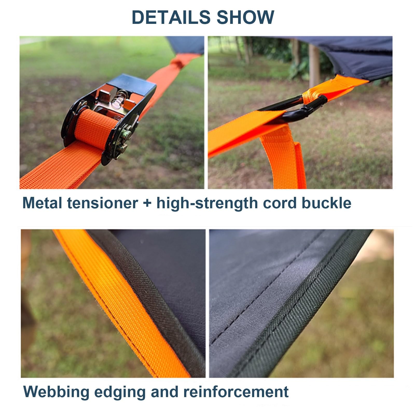 Hamaca Triangular de 13 pies, Tienda de árbol suspendida for Varias Personas de 500 Libras | Hamaca triangular grande de 13 pies, hamaca portátil for acampar al aire libre con correas colgantes y bolsa