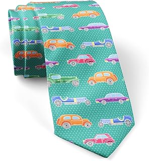 ( Vintage Car ) Fashion Novelty Necktie, Conversation Neckwear Ties Great for Party and Events