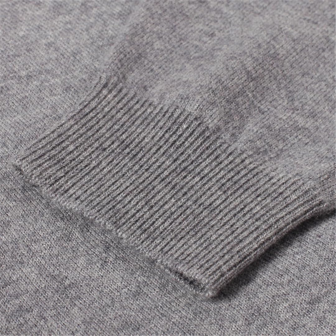 Męski Sweter Wełniany, Męski, Swobodny, Ciepły, Pulower, Męski Golf, Sweter Z Kaszmiru-Dark Gray9-X-Large