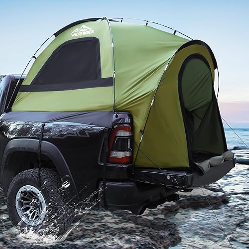 Miniatura 10 de Tienda de campaña para camión, impermeable PU3000mm Pickup Truck Tent para cama de camping, tienda de campaña para 2-3 personas para dormir