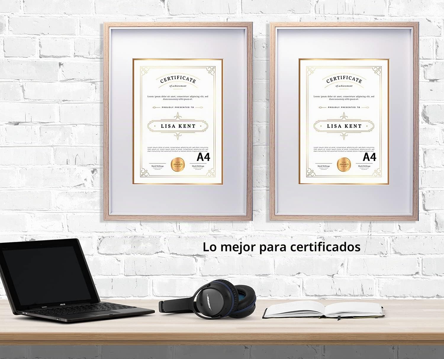 YiPinYin Juego de 3 marcos de fotos A3 de madera y blanco de dos tonos con doble soporte para fotos A4 y 6x8, marcos de fotos en caja A4 para 3 unidades, marco de póster de madera A3 c