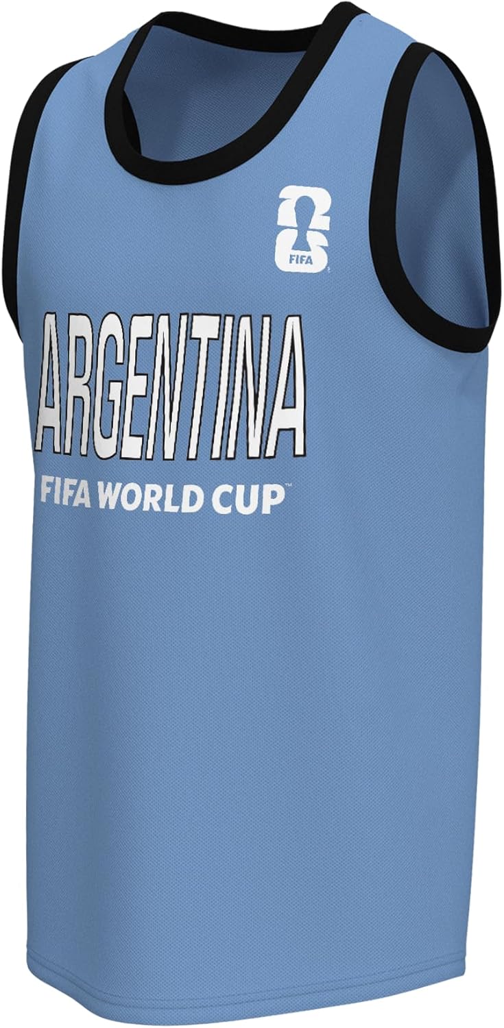 Outerstuff FIFA World Cup 2026 Mens Sleeveless V-Neck Basketball Jersey,Argentina,Small : Sports & Outdoors