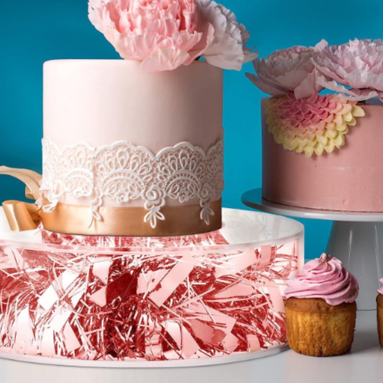 4 Pezzi Rialzo Cilindrico per Dolci