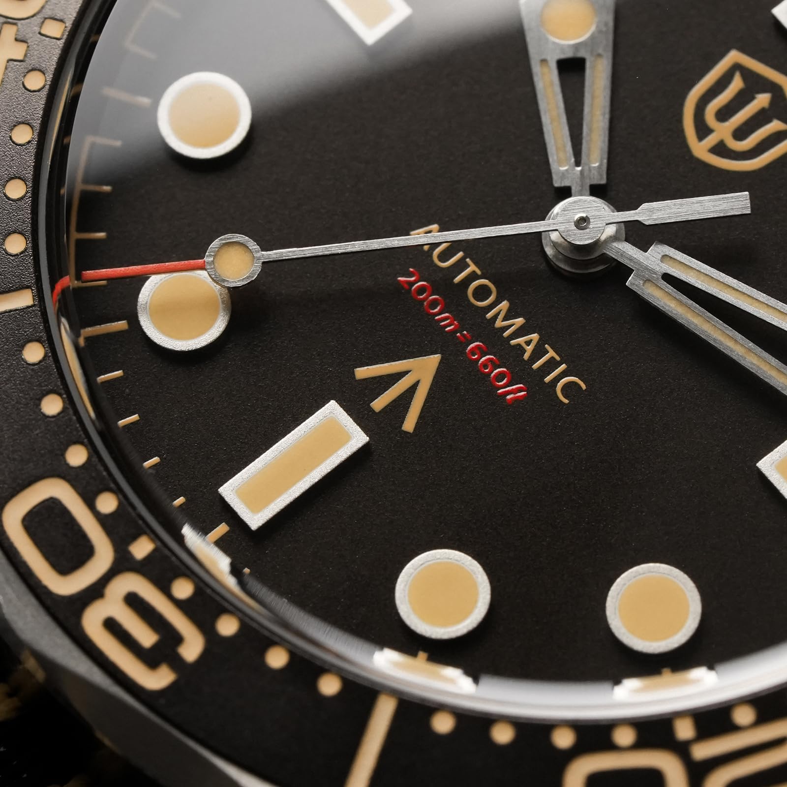 watchdives WD007 Automatyczny zegarek do nurkowania, tytanowy, męski, mechanizm mechaniczny, wysokiej częstotliwości, PT5000, klasa 2, tytanowa koperta, szafirowe szkło, wodoodporny do 200 m, BGW9