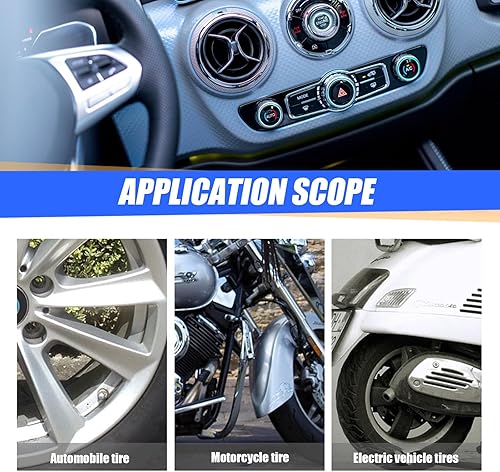 Miniatura 3 de 150 tapas de válvula antideslizantes y resistentes sin cámara, cubierta antipolvo de plástico para el núcleo de válvula de automóvil, se adapta a la