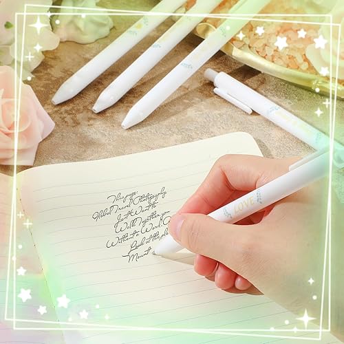 Miniatura 7 de Ctosree 50 bolígrafos de despedida de soltera, bolígrafos de boda para libro de visitas, bolígrafo retráctil de tinta negra, para propuesta de